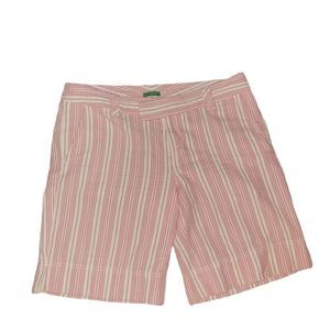 Lilly Pulitzer VTG 90s Pink/White Palm Beach Fit Bermuda Shorts 100% Cotton Sz 8